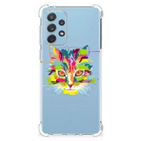Samsung Galaxy A73 Stevig Bumper Hoesje Cat Color