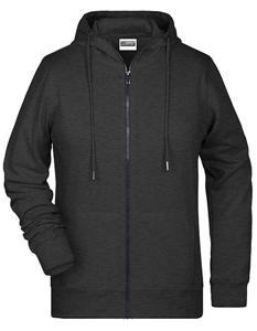 James & Nicholson JN8025 Ladies´ Zip-Hoody - /Black-Heather - M