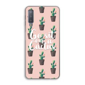Cactus quote: Samsung Galaxy A7 (2018) Transparant Hoesje