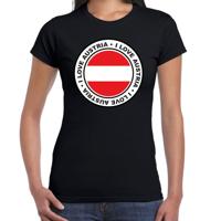 Verkleed T-shirt voor dames - Oostenrijk - zwart - supporter - themafeest