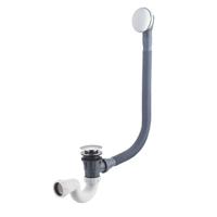 Wiesbaden Badafvoer Overloopcombinatie Clickwaste Chroom - Stijlvol en Duurzaam