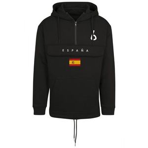 FC Eleven - Spanje Vlag Anorak Hoodie - Zwart