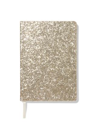 051 Notitieboek A5 Gelinieerd Glitter (goud)