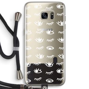 Eye pattern #3: Samsung Galaxy S7 Edge Transparant Hoesje met koord