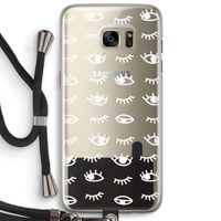 Eye pattern #3: Samsung Galaxy S7 Edge Transparant Hoesje met koord