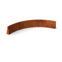 Fronta Keerwanden cortenstaal binnenbocht L200 x B200 x H20 cm - Geroba