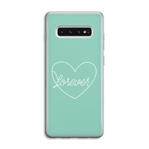 Forever heart pastel: Samsung Galaxy S10 4G Transparant Hoesje
