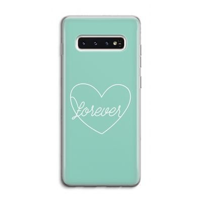 Forever heart pastel: Samsung Galaxy S10 4G Transparant Hoesje