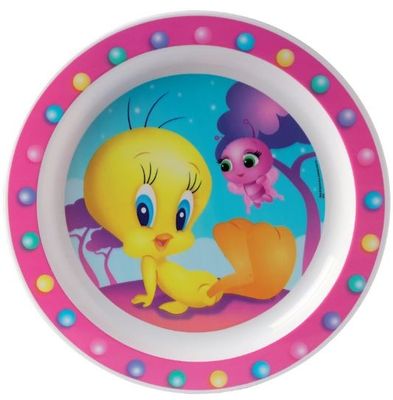 Tweety Plat bord kunststof 22 cm roze Tweety Plat bord kunststof 22 cm roze