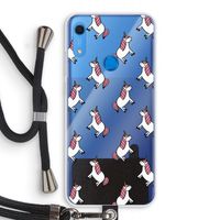 Eenhoorns overal: Huawei Y6s Transparant Hoesje met koord Eenhoorns overal: Huawei Y6s Transparant Hoesje met koord