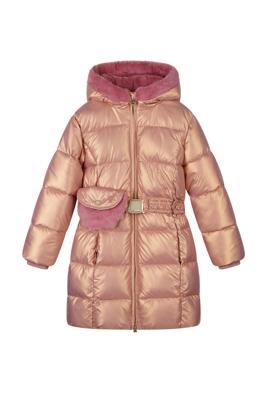 Le Chic winter winterjas meisjes - roze - Bodhi - furry, lang, tas