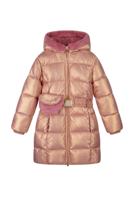 Le Chic winter winterjas meisjes - roze - Bodhi - furry, lang, tas