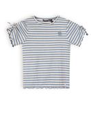 NoNo Meisjes t-shirt gestreept - Kim - Parisian blauw - thumbnail