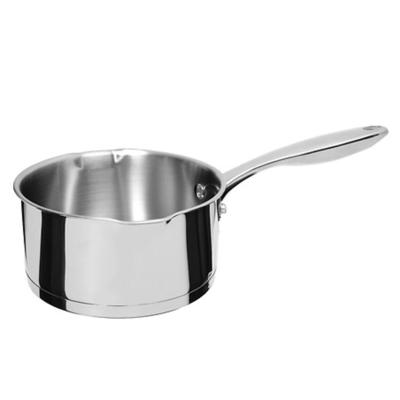 Steelpan/sauspan - Alle kookplaten geschikt - zilver - dia 18 cm - rvs