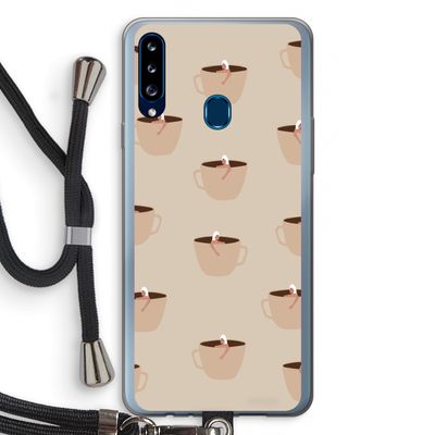 Morning coffee: Samsung Galaxy A20s Transparant Hoesje met koord