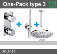 Wiesbaden one-pack inbouwthermostaatset type 3 CHR (30cm)