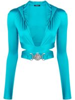 Versace hoodie Medusa Biggie à coupe crop - Bleu - thumbnail