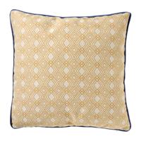Kussen jacquard - geel - 45x45 cm
