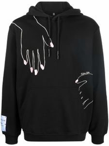 MCQ hoodie en coton à imprimé graphique - Noir