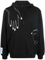 MCQ hoodie en coton à imprimé graphique - Noir