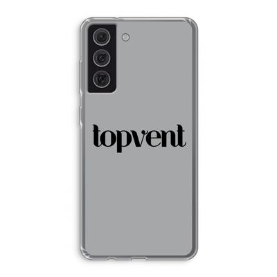 Topvent Grijs Zwart: Samsung Galaxy S21 FE Transparant Hoesje