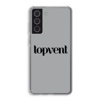 Topvent Grijs Zwart: Samsung Galaxy S21 FE Transparant Hoesje