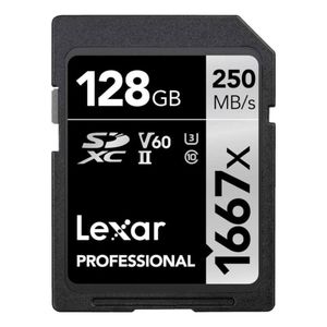 Lexar 128GB SD Pro UHS-II U3 V60 1667x geheugenkaart