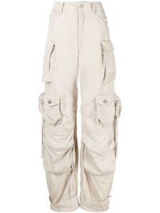 The Attico pantalon cargo à taille haute - Tons neutres