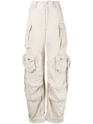 The Attico pantalon cargo à taille haute - Tons neutres