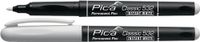 Pica Permanentmarker | wit | streepbreedte 1-2 mm | stift met clip | 10 stuks - 532/52 - 532/52