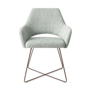 Jesper Home Yanai eetkamerstoel Soft Sage cross rose