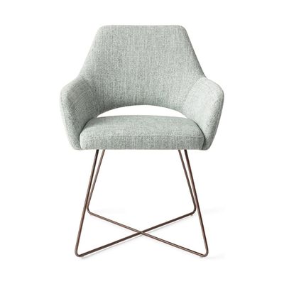 Jesper Home Yanai eetkamerstoel Soft Sage cross rose