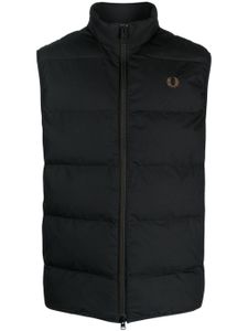 Fred Perry gilet matelassé à logo brodé - Noir