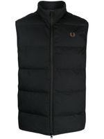 Fred Perry gilet matelassé à logo brodé - Noir