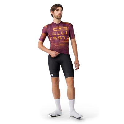 Castelli stratus logo jersey deep bordeaux/winter sky heren