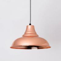 Raul Gepolijst koper lampenkap 27cm hanglamp fabriekslamp