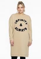 Yoek Sweater-jurk INFINITY | Licht Bruin | Maat 58/60
