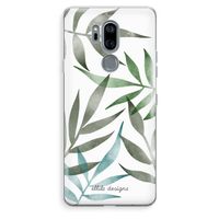 Tropical watercolor leaves: LG G7 Thinq Transparant Hoesje