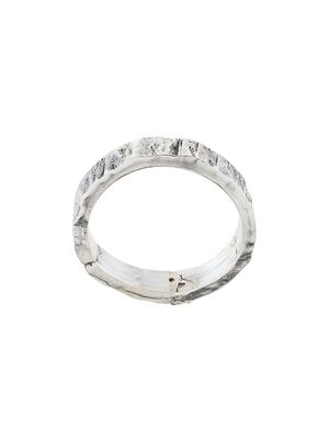 Emanuele Bicocchi bague à finition texturée irrégulière - Argent