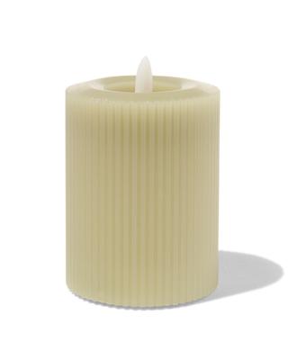 HEMA LED ribbel kaars met wax Ø7.5x10 lichtgroen (lichtgroen)