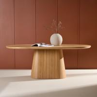 Nohr Ovale Eettafel 'Phong' MDF, 200 x 90cm, kleur Naturel
