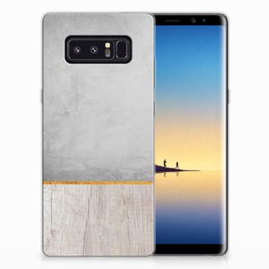 Samsung Galaxy Note 8 Bumper Hoesje Wood Concrete