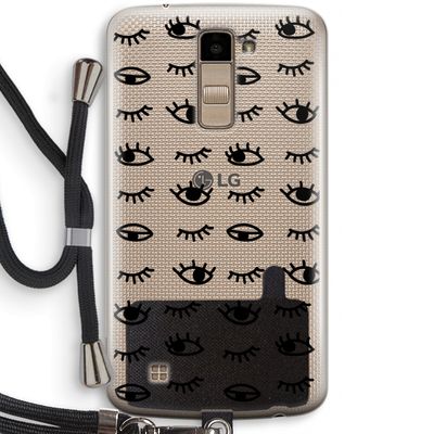 Eye pattern #2: LG K10 (2016) Transparant Hoesje met koord