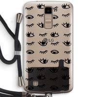 Eye pattern #2: LG K10 (2016) Transparant Hoesje met koord