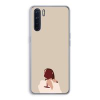 I drink wine: Oppo A91 Transparant Hoesje