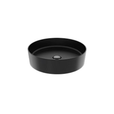Waskom BWS Loop Opbouw Wastafel Rond 45 cm Mat Zwart