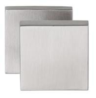 Wisselknop QUATTRO vast op roz. 53x53x14mm rvs mat