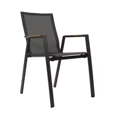 Stapelstoel Buiten Tuin Tarragona Teak Negro Lesli Living