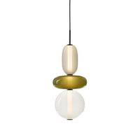 Bomma Pebbles Small Hanglamp - Configuratie 8 - Wit - groen