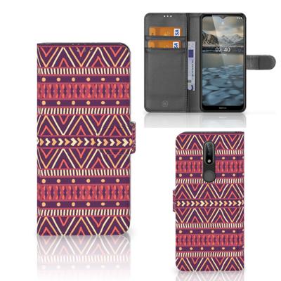 Nokia 2.4 | Telefoon Hoesje | Aztec Paars